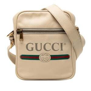 GUCCI White Leather Shoulder Bag